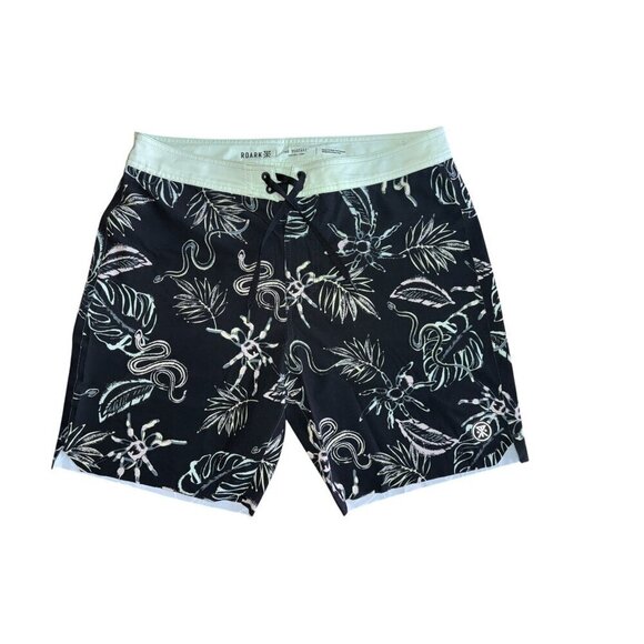 Roark Passage Primo Tropakill Mens 8 Inch Boardshorts Tropical Pattern Size 34 - Picture 2 of 7